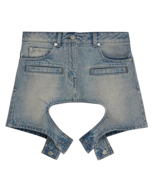 Courreges Blue Chic Denim Mini Skirt For