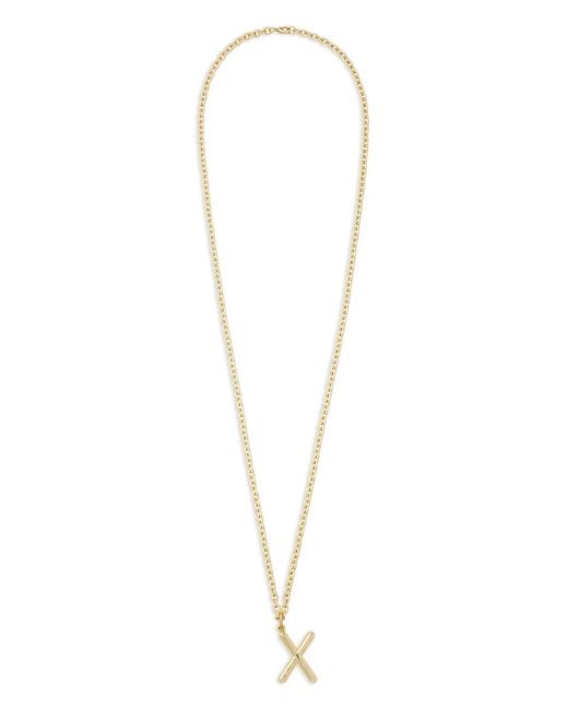 Roxanne Assoulin White Big Puffy Initial Necklace