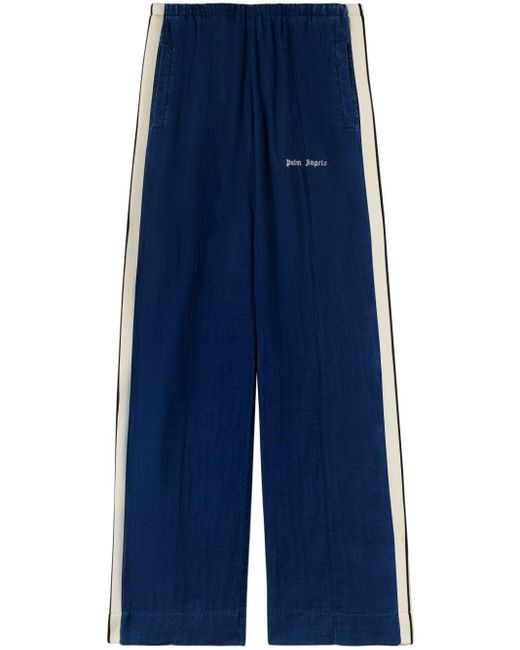 Palm Angels Blue Hose mit seitlichen Streifen