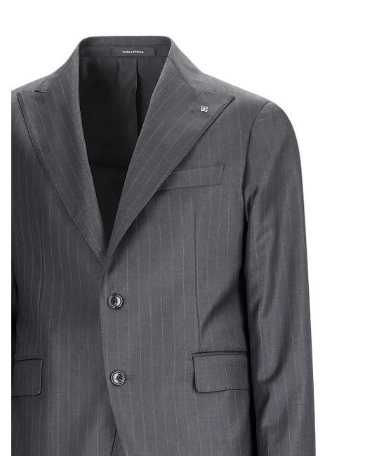 Tagliatore Gray Stripe-Pattern Suit for men