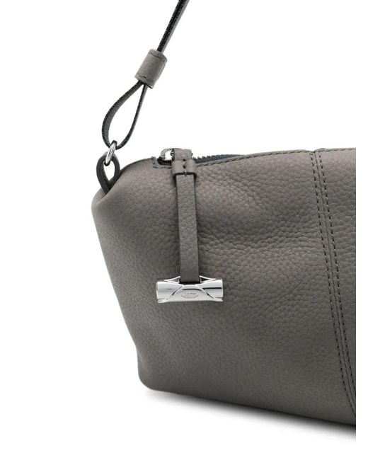 J&m Davidson Gray Slide Twist Shoulder Bag