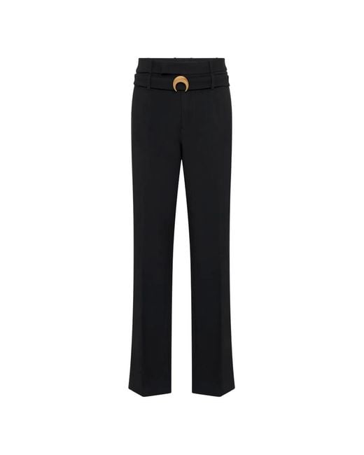 MARINE SERRE Black Tailored Wool Flare Pants for men