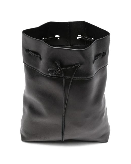 Forte_forte Black Drawstring Crossbody Bag