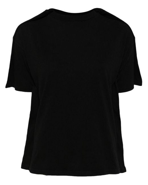 PROTOTYPES Black Panelled Recycled Cotton T-shirt