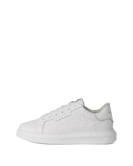 Karl Lagerfeld White Monogram Kapri Sneakers for men