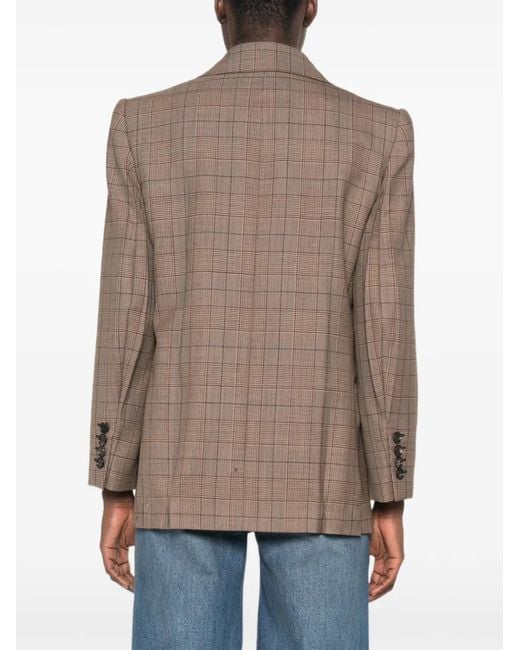 Chloé Brown Double-Breasted Tailored Jacket
