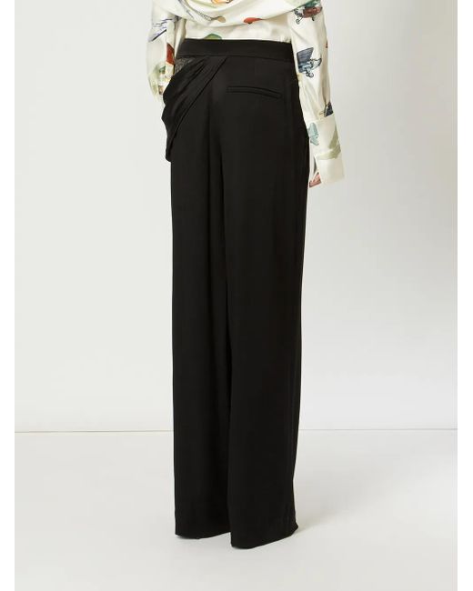 Monse Black Sequin Side Drape Trousers