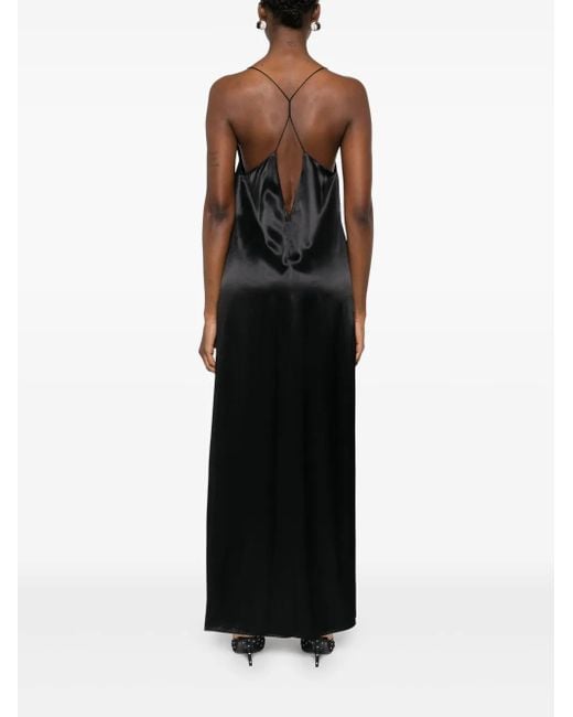 Robe Longue En Satin Duchesse THE NINA STUDIO en coloris Black