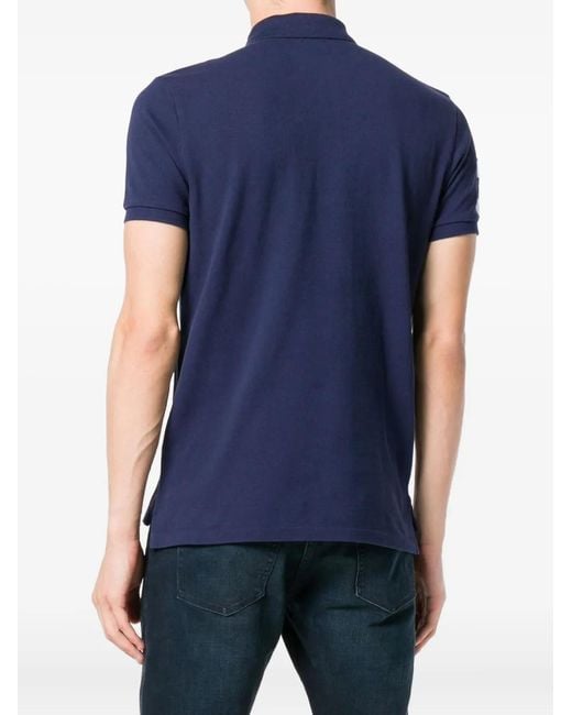 Polo Ralph Lauren Blue Short Sleeves Knit Big Logo Polo Shirt for men