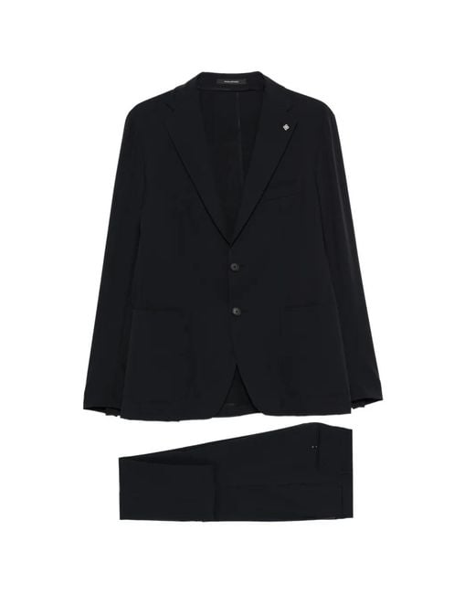 Tagliatore Black Dakar Button Suit for men