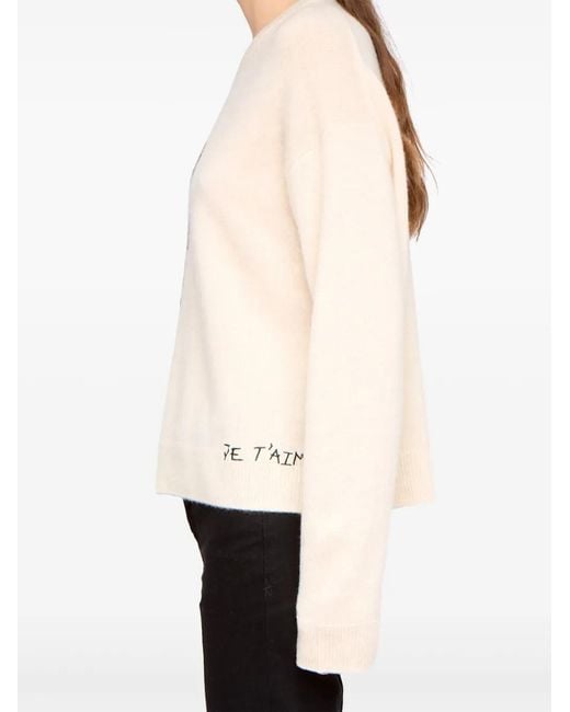 Zadig & Voltaire White Markuz Cashmere Sweater
