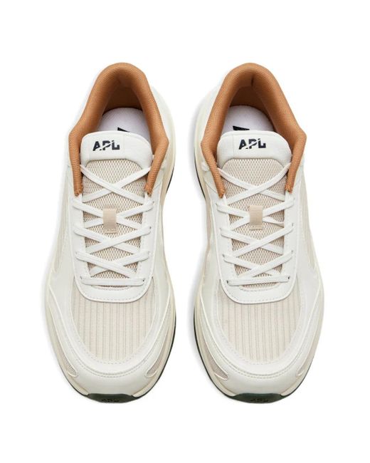 Athletic Propulsion Labs White Ribbed-Panel Sneakers