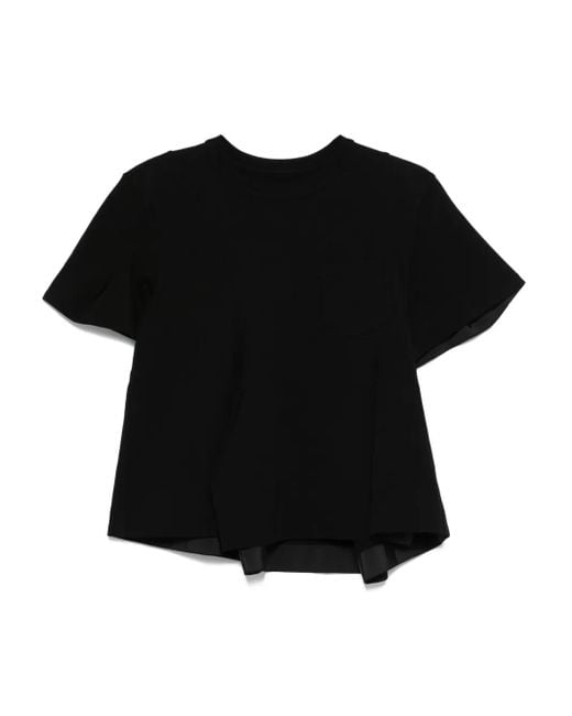 T-Shirt À Volants Sacai en coloris Black