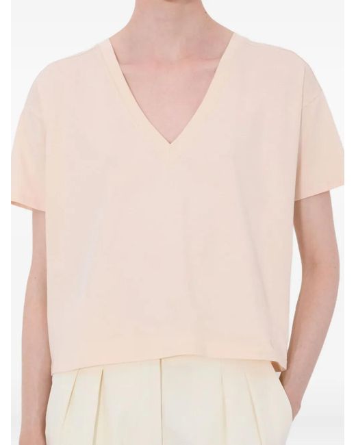 Loulou de Saison Pink Faaa Lds V-Neck T-Shirt
