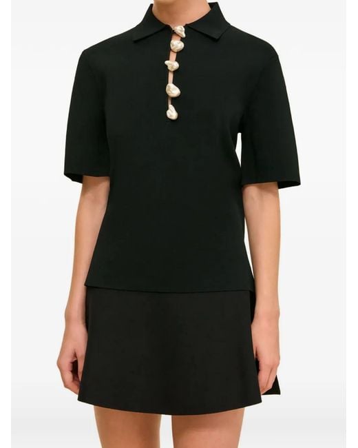 Cult Gaia Black Jaffa Pearl Top