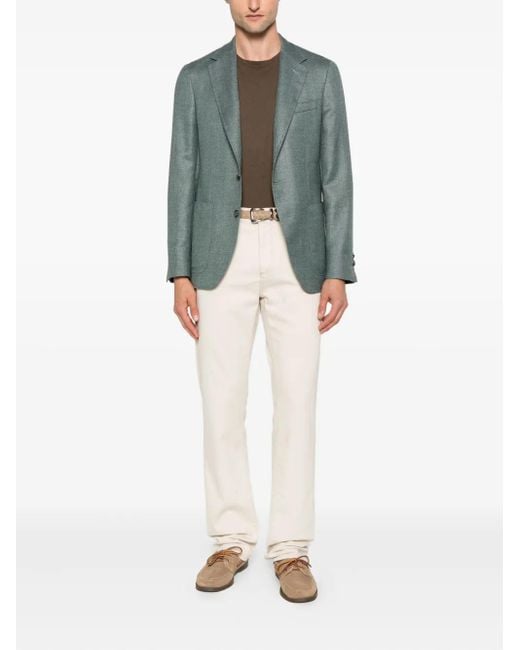 Canali Gray Kei Patch-Pocket Blazer for men