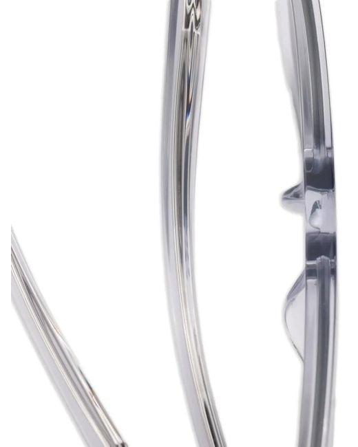 Prada Blue Logo-Print Rectangle-Frame Sunglasses for men