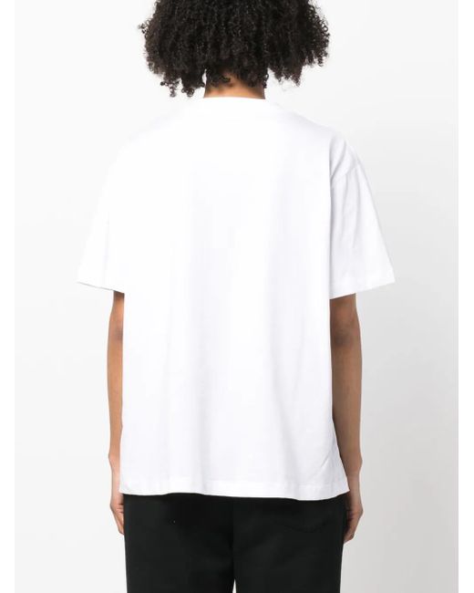 Moschino White Jeans Logo-Print T-Shirt