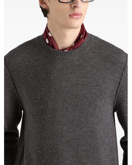 Dolce & Gabbana Gray Virgin Wool Pullover for men