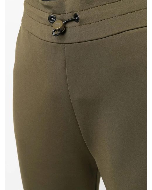 Woolrich Green High-Waisted Drawstring-Waistband Trousers