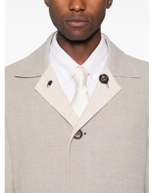Eleventy White Reversible Coat for men