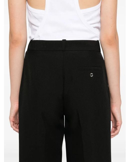 Coperni Black Pressed-Crease Wide-Leg Trousers