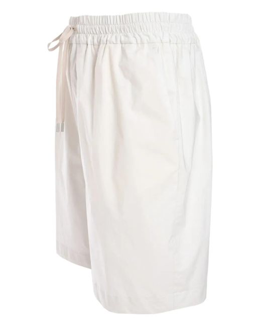 Lardini White Drawstring-Waist Shorts for men