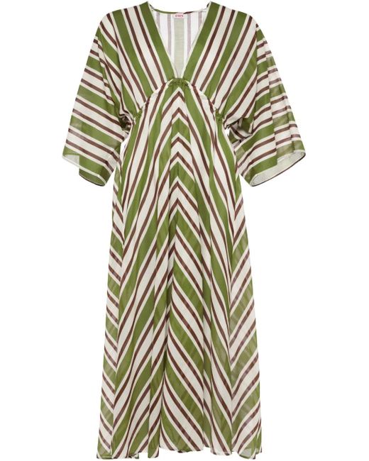 Robe Summer Swing À Rayures Eres en coloris Green