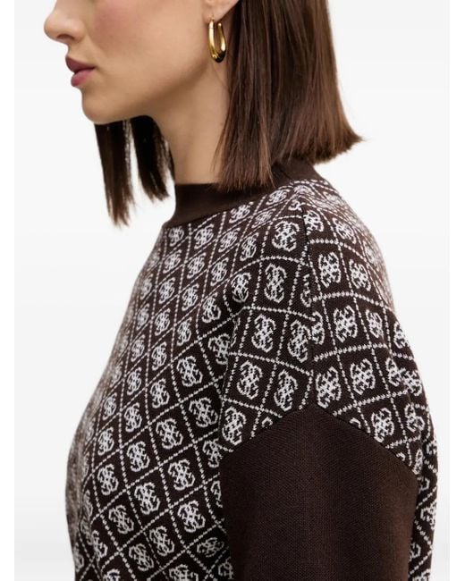Guess Black Patterned Long-Sleeve Sweater