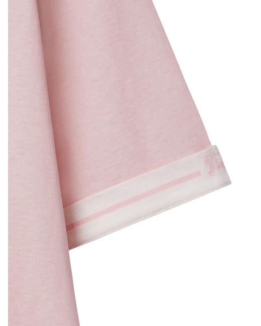 Burberry Pink T-Shirts And Polos
