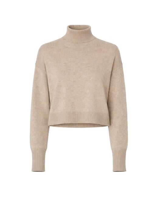 SABLYN Geribbeld Vest Met Col in het Natural