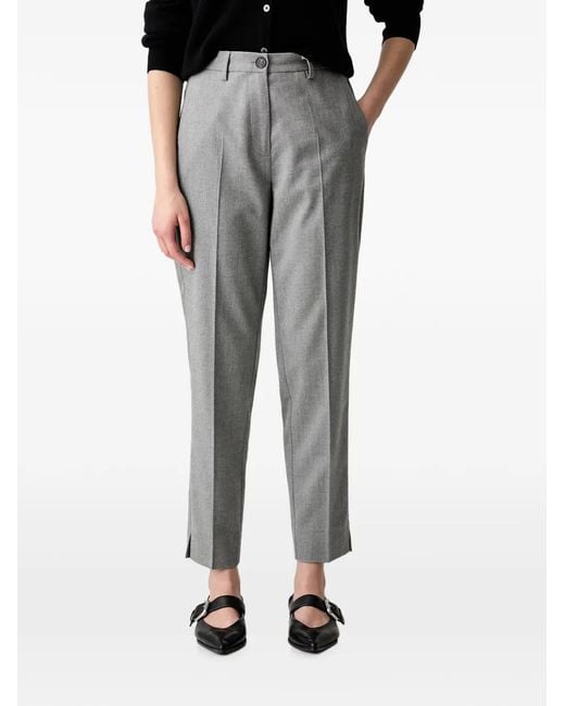 Marc O' Polo Gray Pressed-Crease Trousers