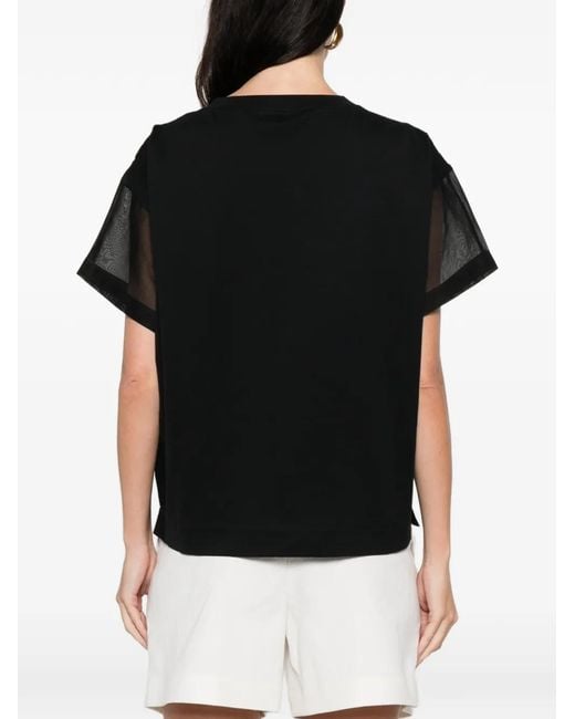 Brunello Cucinelli Black Cotton T-Shirt