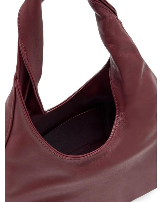 STUDIO AMELIA Purple Siena Mini Leather Tote Bag