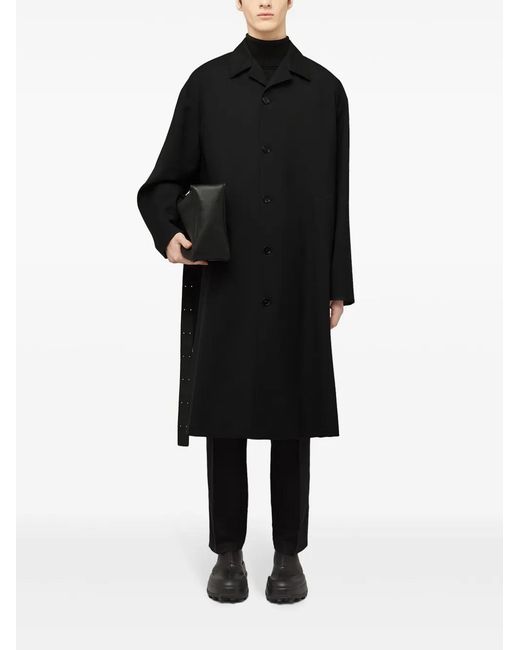 Jil Sander Black Elasticated-Waistband Cotton Trousers for men