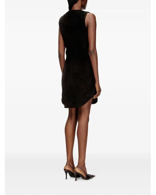 Vestido corto D-Enea con cremallera DIESEL de color Black