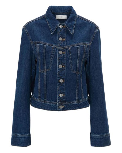 Victoria Beckham ボタン デニムジャケット Blue