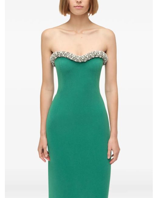 Jonathan Simkhai Green Riona Bustier Gown