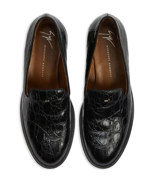Giuseppe Zanotti Black Dories Leather Loafers