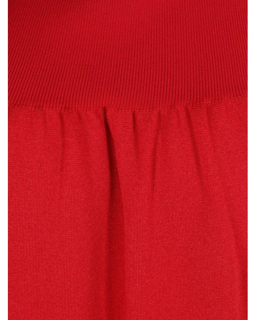 CFCL Red Ac Milan Draped Maxi Dress