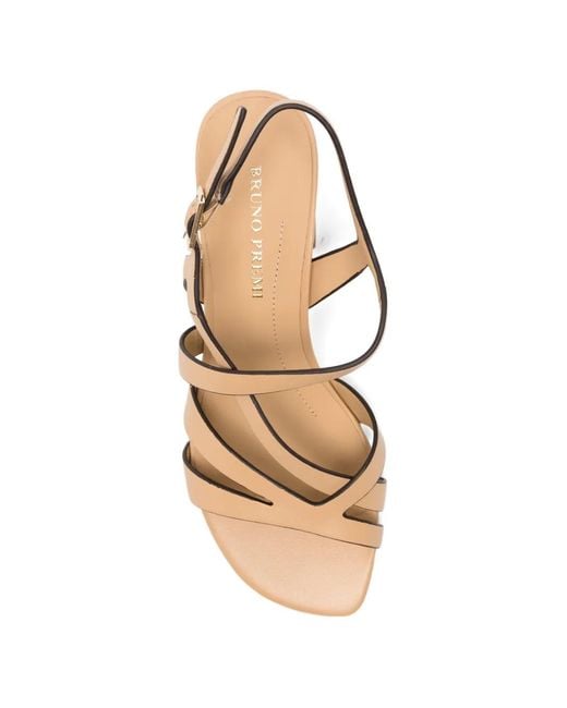 Bruno Premi Natural Criss-Cross Strap Sandals