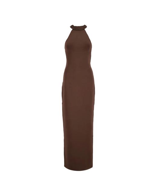Cult Gaia Brown Cassidy Knit Dress