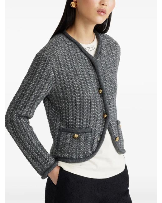 Patou Black Knitted Fitted Jacket