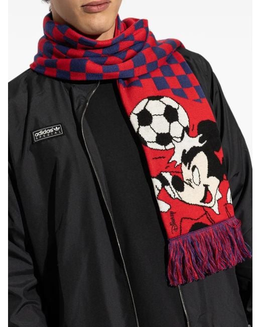 Adidas Red Disney Mickey Mouse Scarf for men