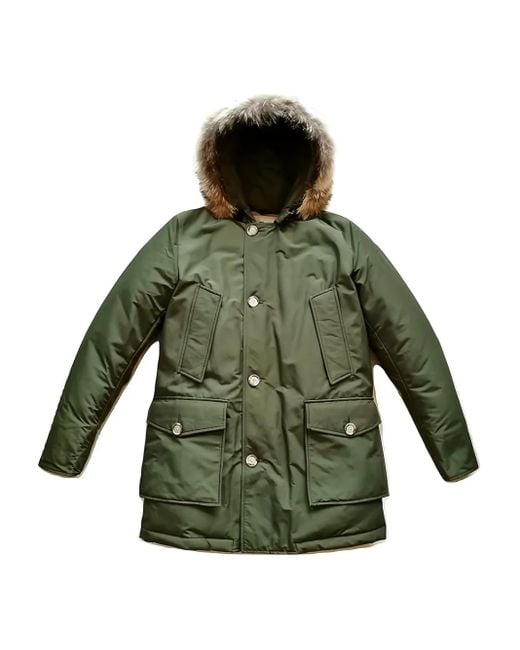 メンズ Woolrich Arctic パーカーコート Green