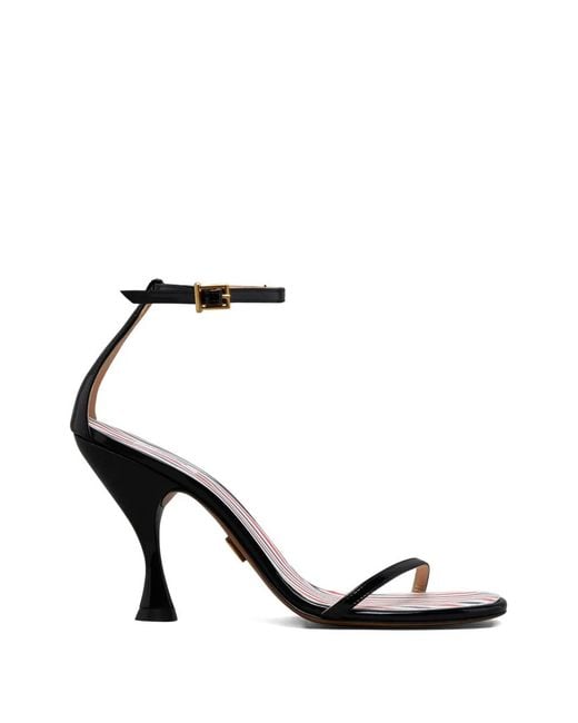 Thom Browne Black Stripe-Detail Sandals