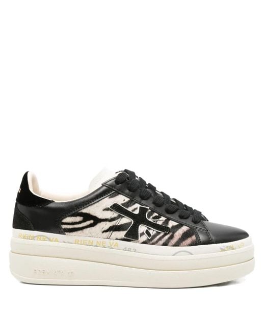 Premiata Black Claudia Sneakers mit Plateau