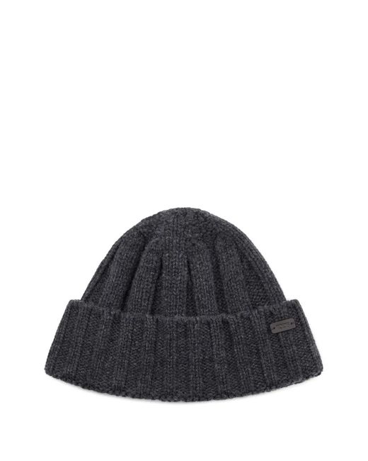 Tod's Blue Ribbed-Knit Beanie for men