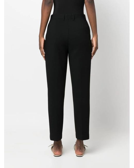 Ferragamo Black Cropped Tapered Trousers