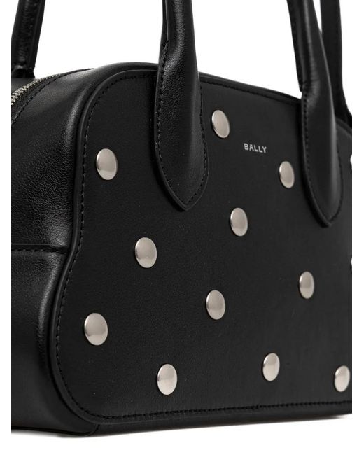 Borsa Tote Unda Con Borchie di Bally in Black
